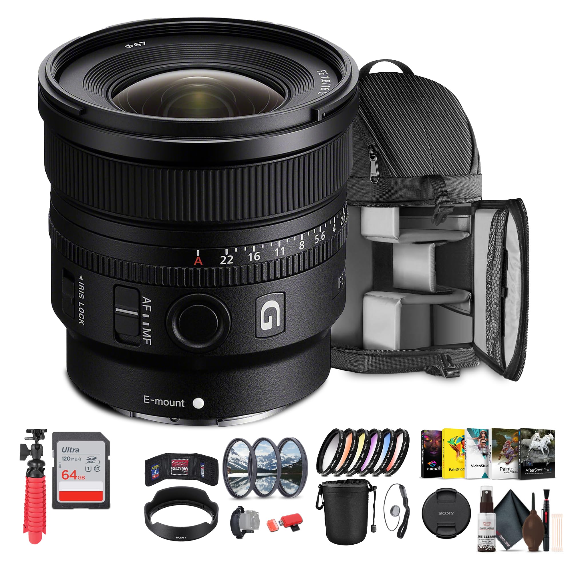 Amazon.com : Sony E 16 mm F1.8 G Ultra-Wide Prime Lens (SEL16F18G